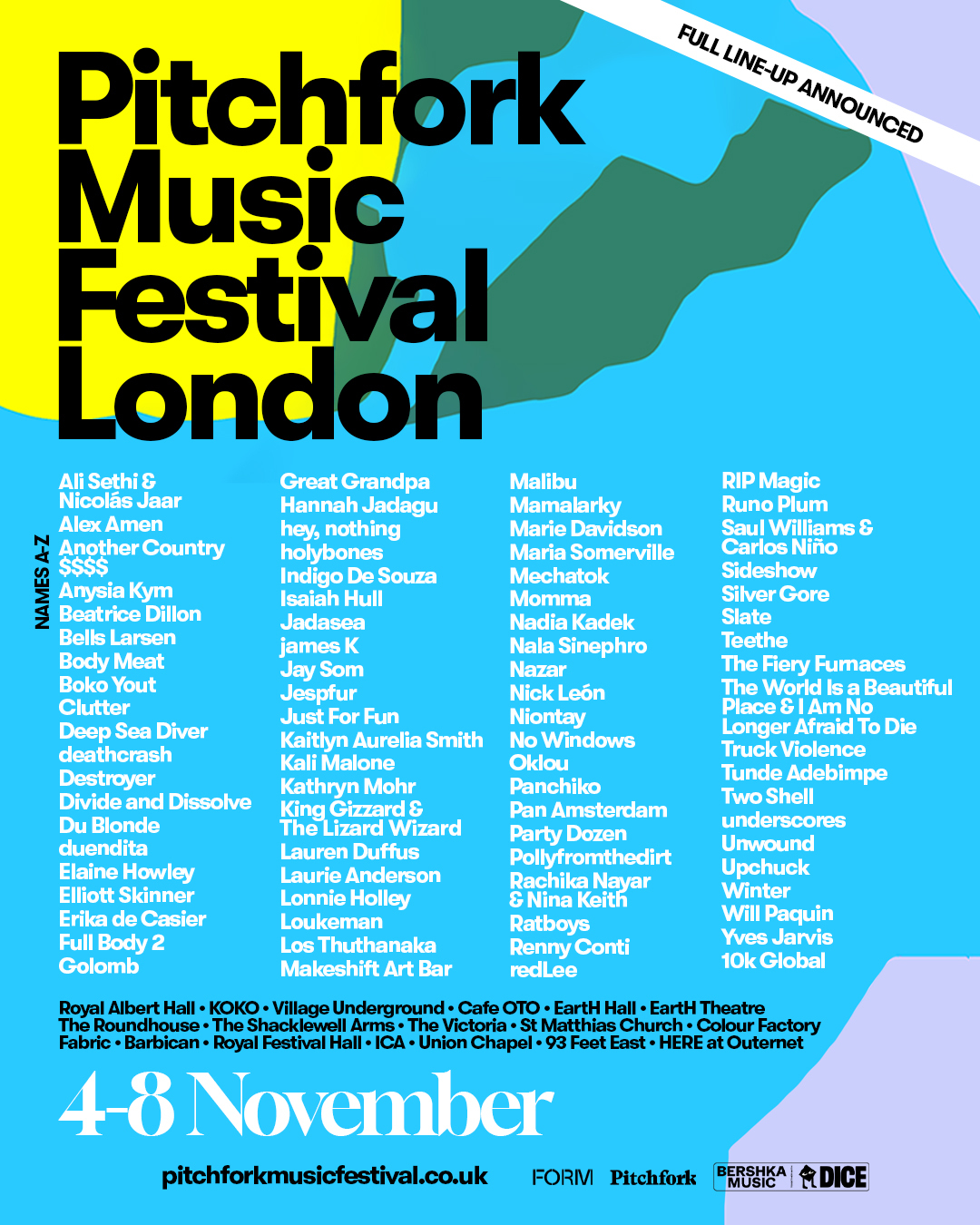 Pitchfork London announces third and final wave of acts for fifth festival edition
