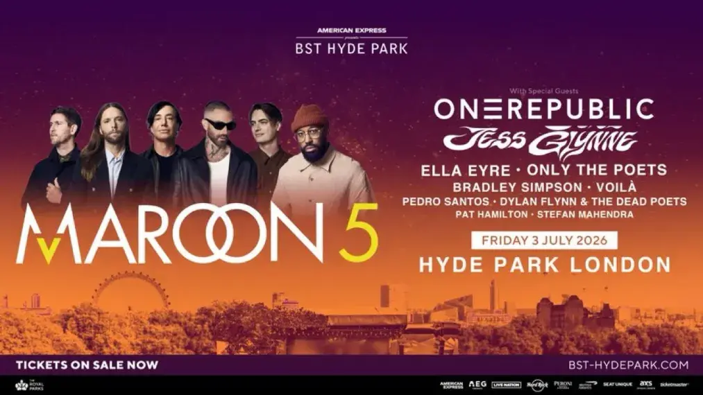 American Express presents BST Hyde Park reveals further guests for Maroon 5’s debut on Friday 3 July