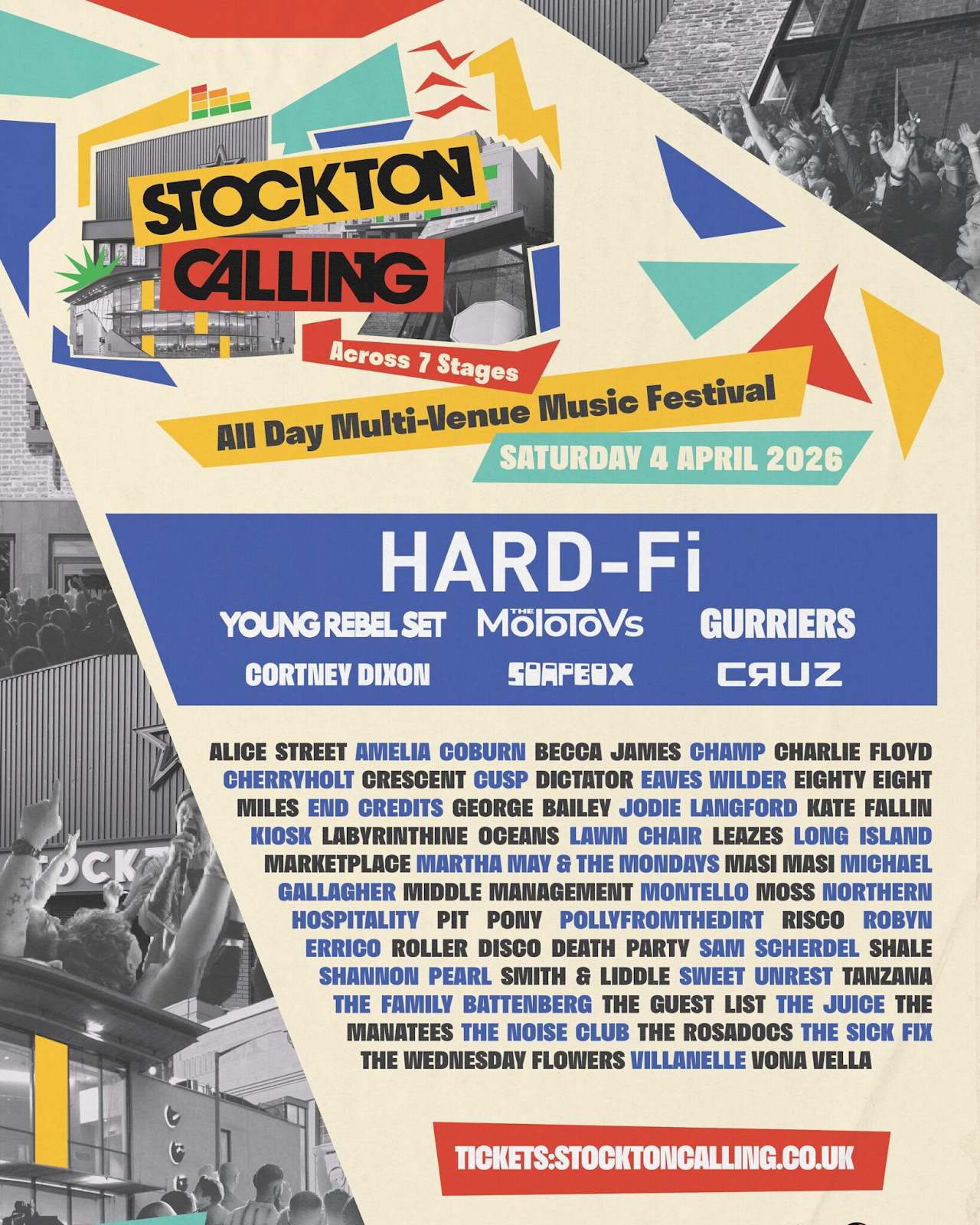 HARD-FI, THE MOLOTOVS, PIT PONY AND THE GUEST LIST LEAD STOCKTON CALLING 2026 AS STAGE TIMES ARE REVEALED