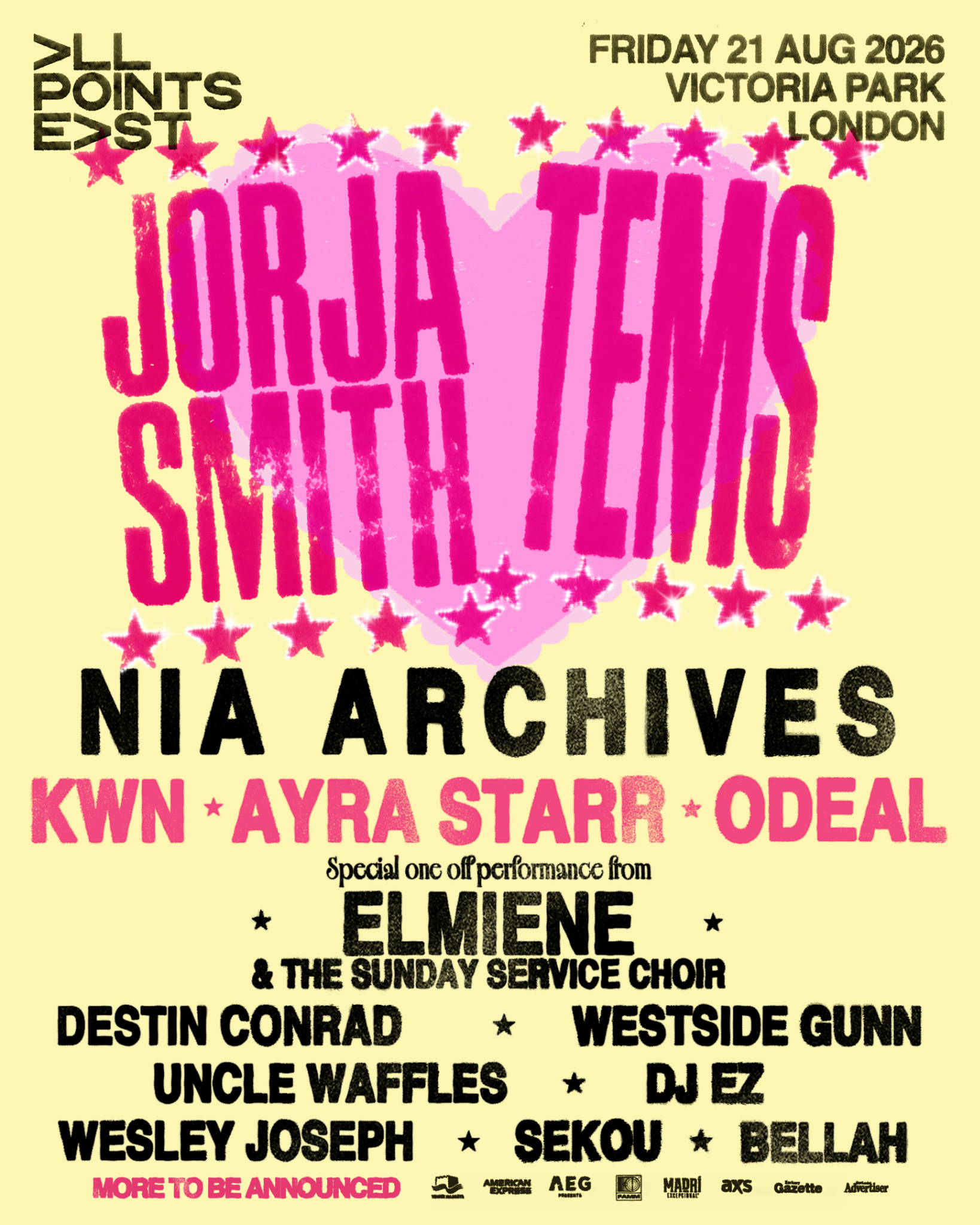 All Points East announced second wave of acts for co-headliners Jorja Smith and Tems