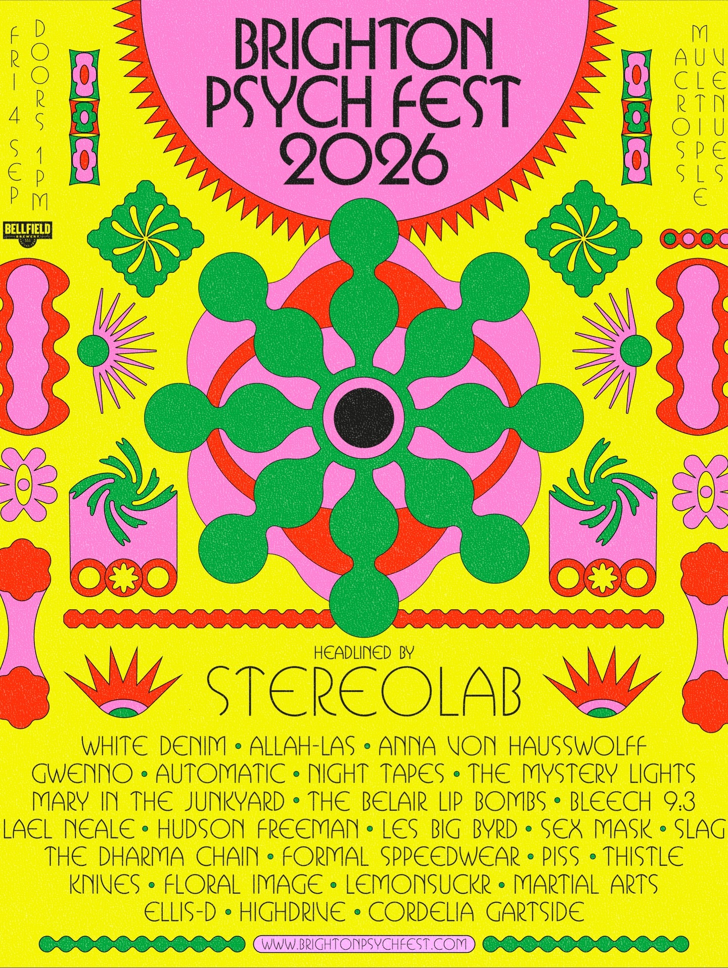 Brighton Psych Fest 2026 poster