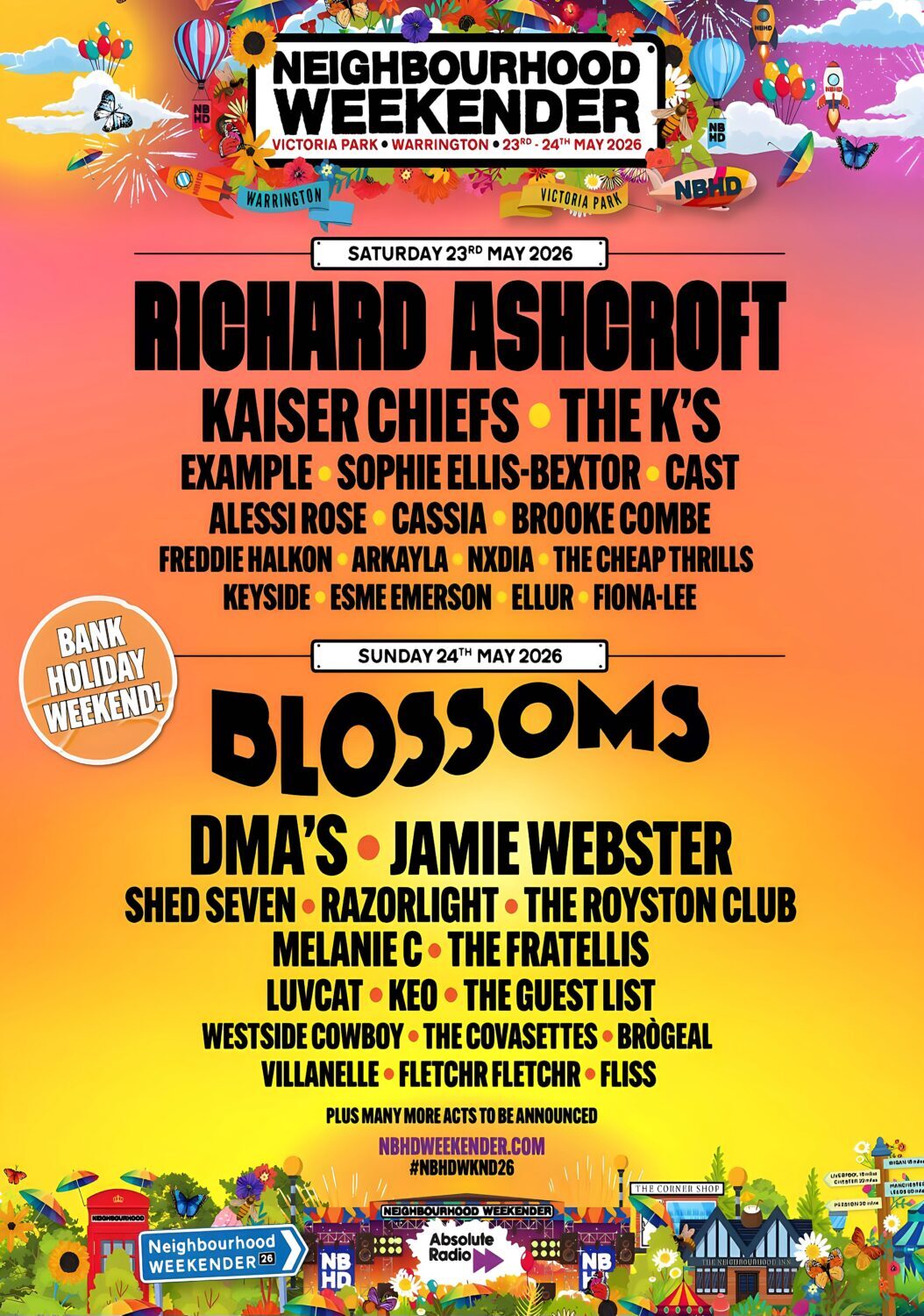 Neighbourhood Weekender 2026 poster