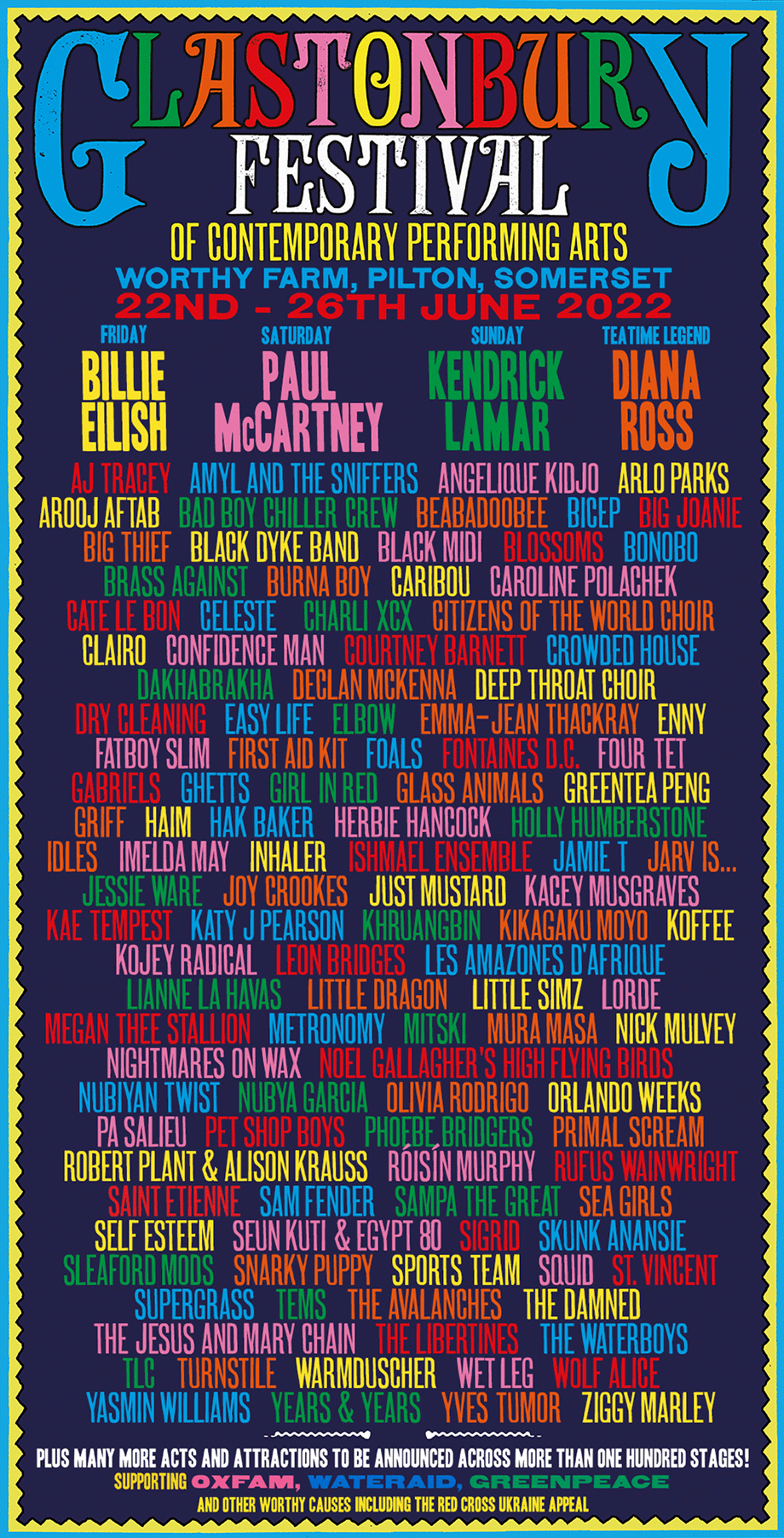 Glastonbury 2022 poster