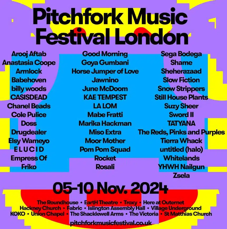 Pitchfork London 2024 poster