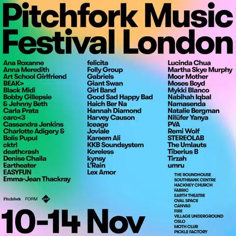 Pitchfork London 2021 poster