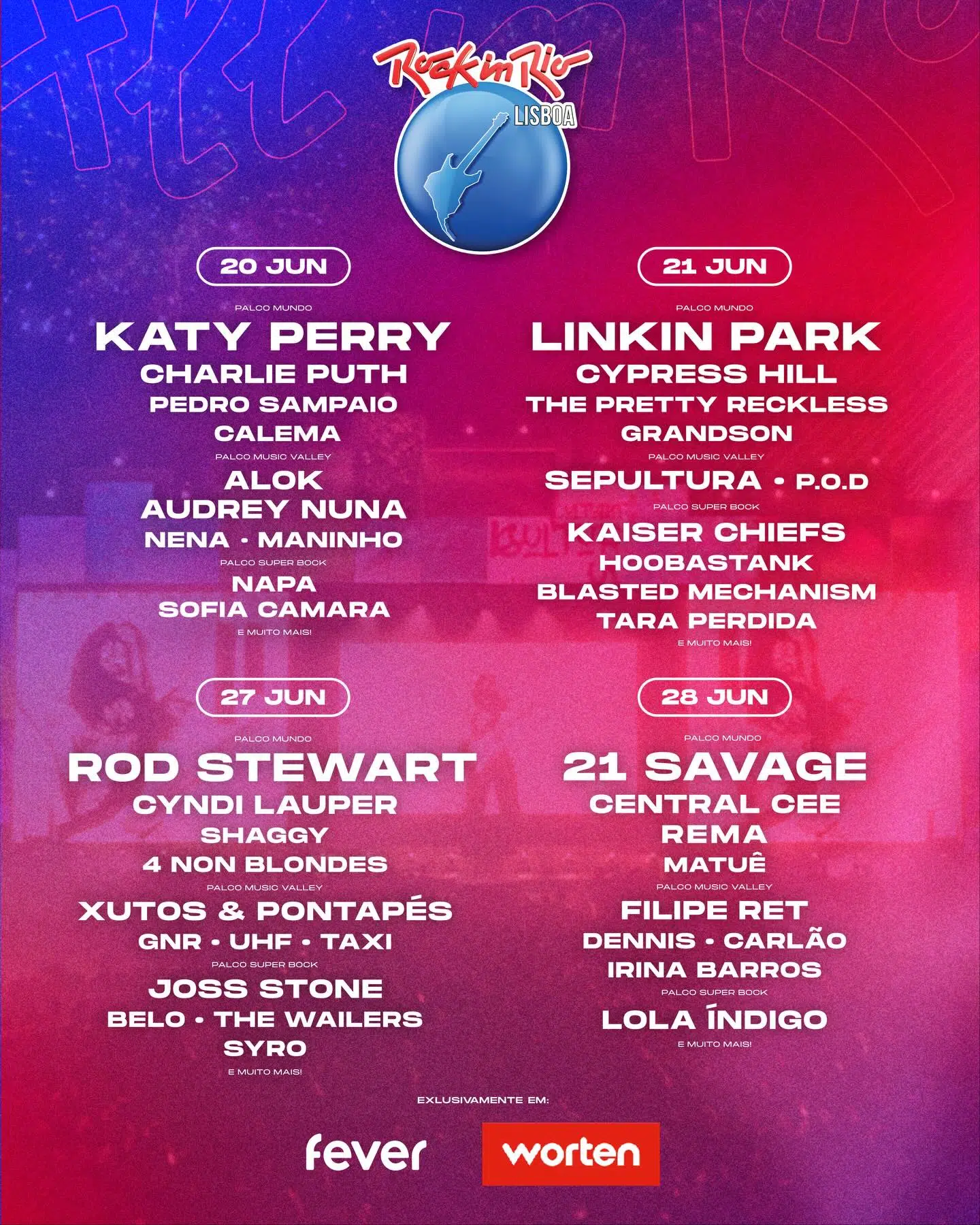 Rock in Rio Lisboa 2026 poster