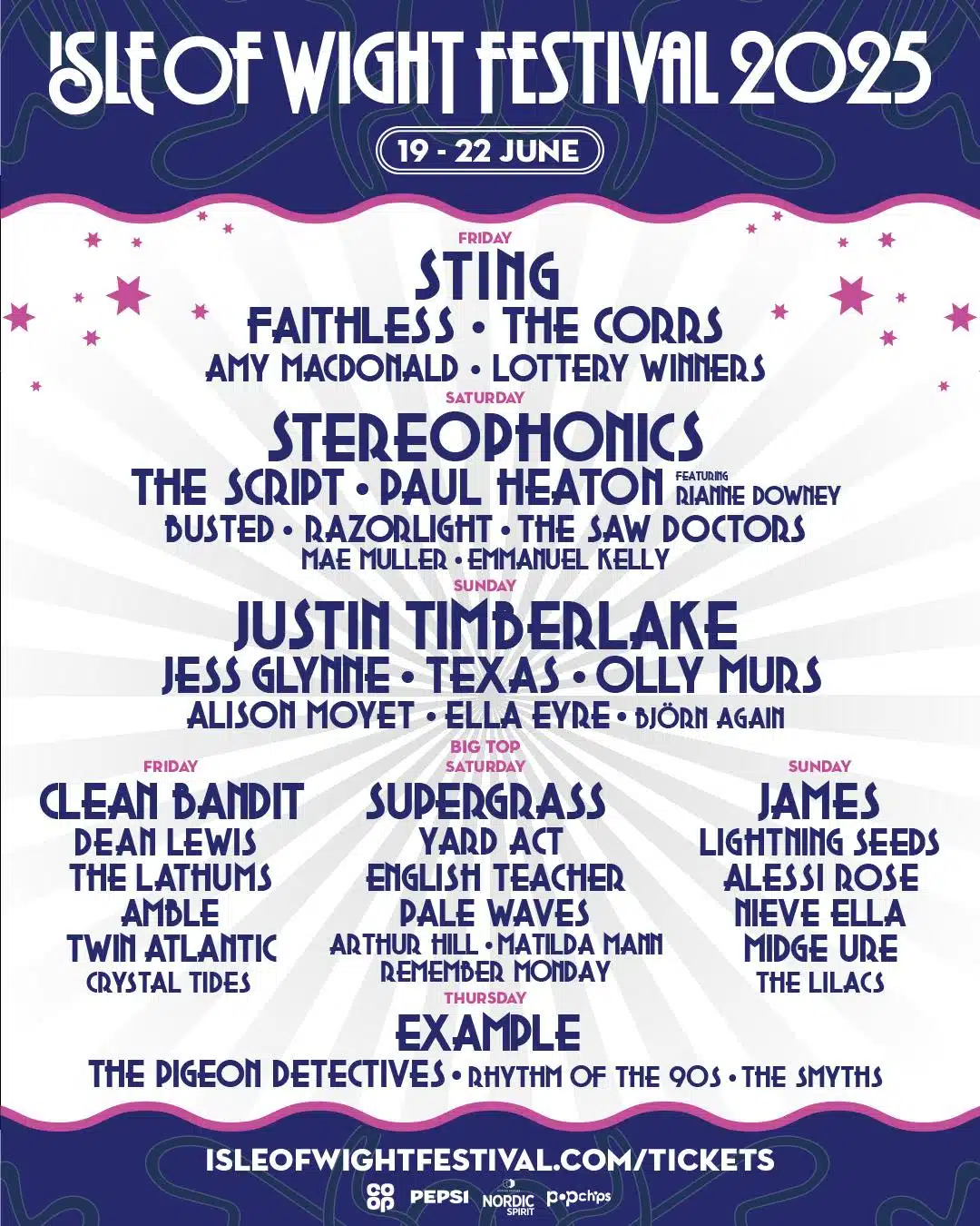 Isle of Wight 2025 poster
