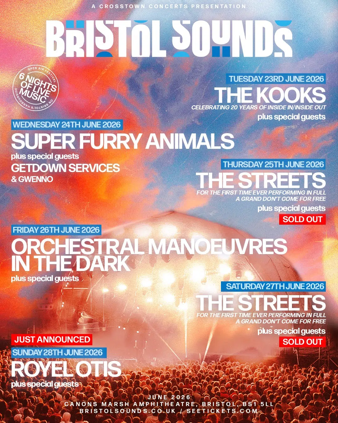 Bristol Sounds 2026 poster