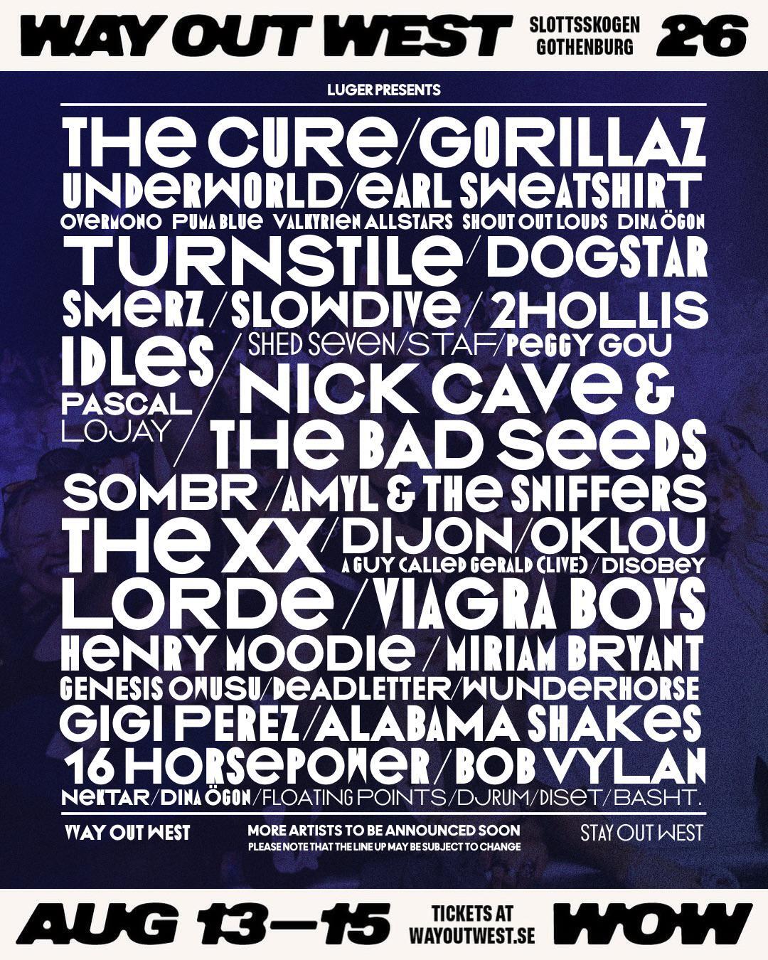 Way Out West 2026 poster