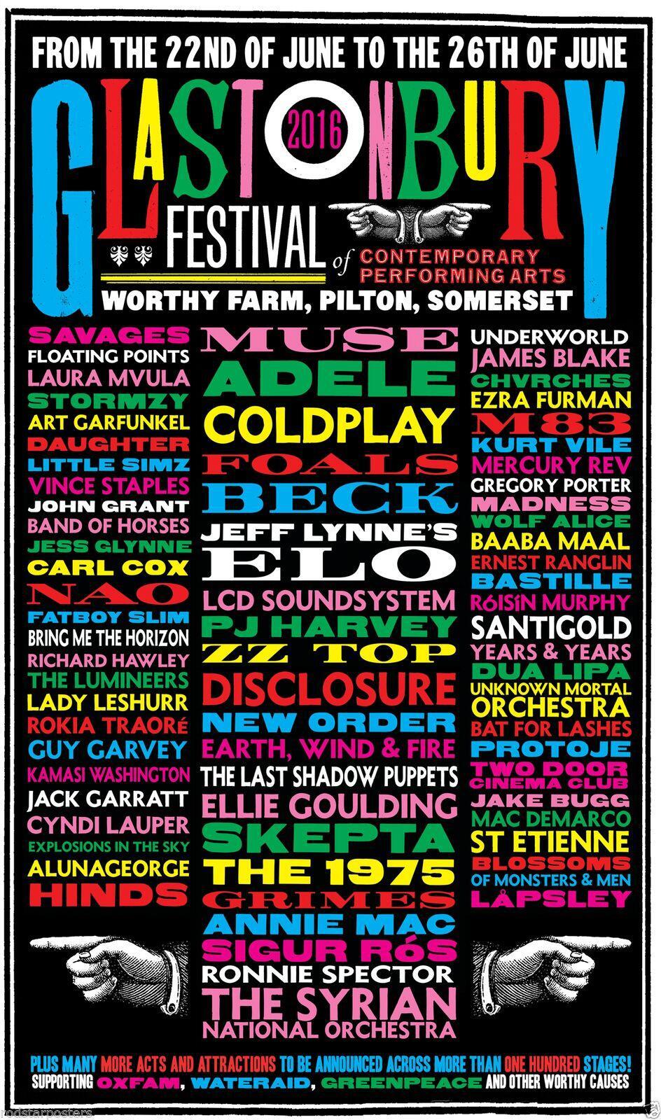 Glastonbury 2016 poster