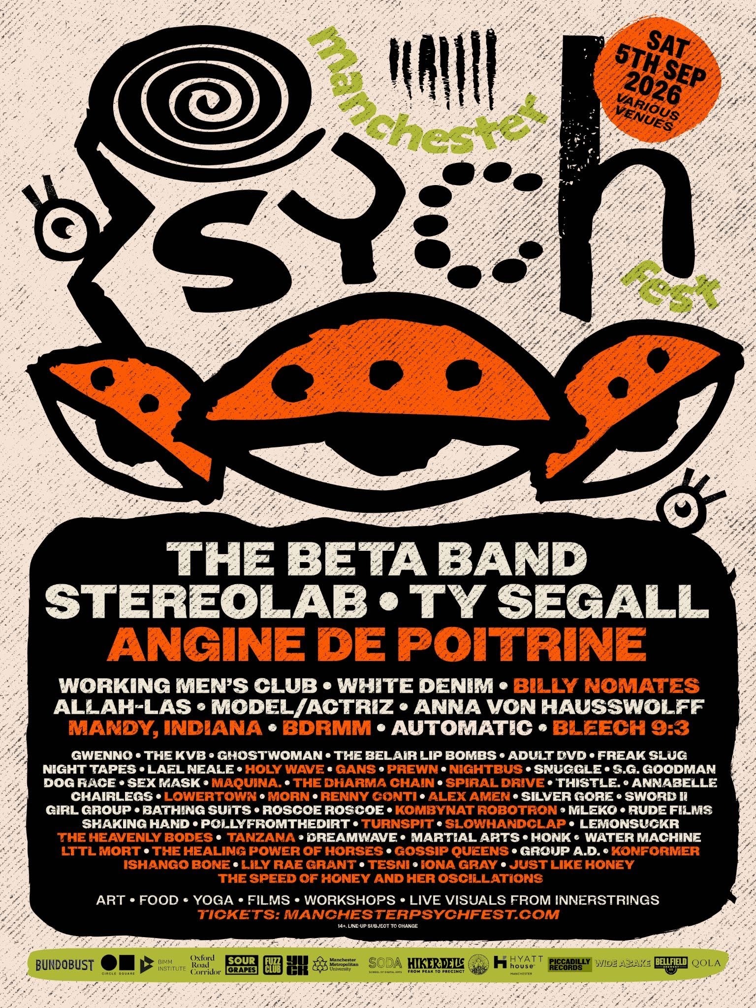 Manchester Psych Fest 2026 poster