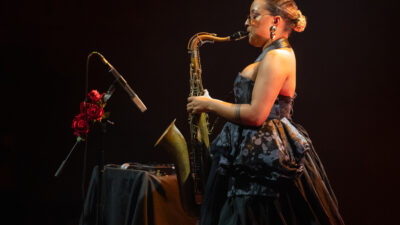 Nubya Garcia performs at the Southbank Centres Queen Elizabeth Hall as part of Little Simz' Meltdown